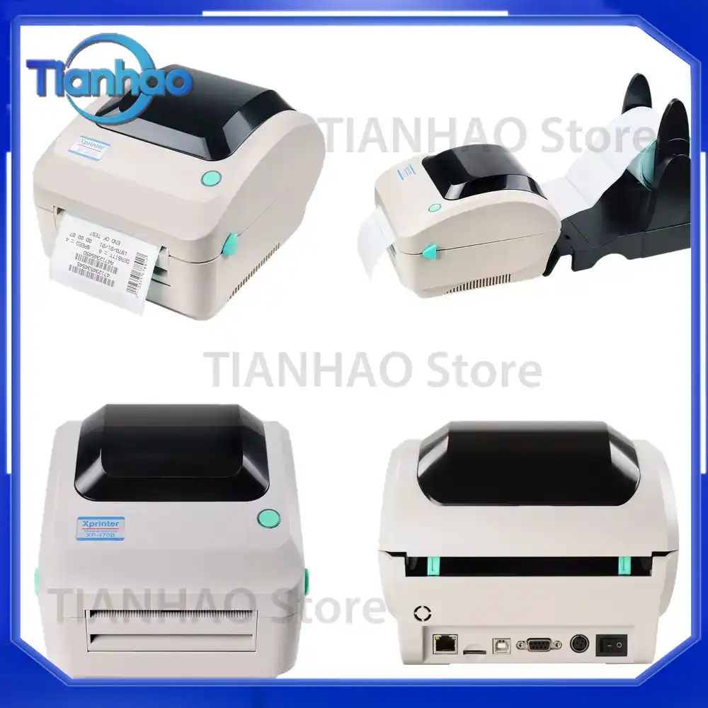 Barcode Label Printer Industrial - Termiczna drukarka etykiet wysyłkowych XP-470B Xprinter