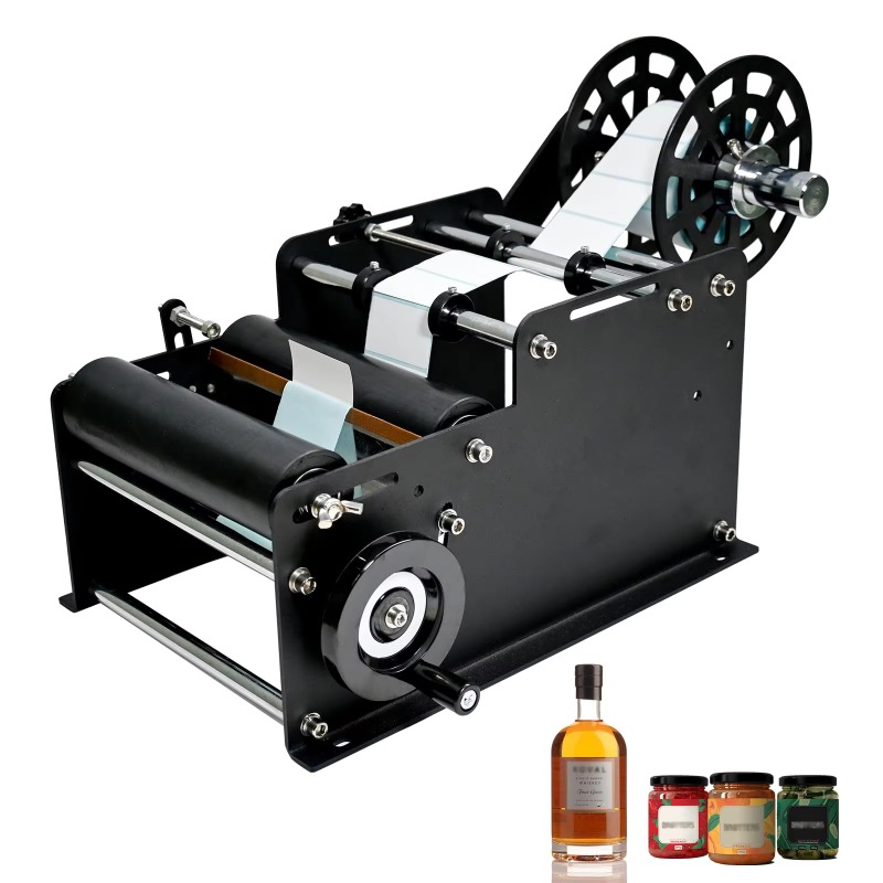 Label Applicator Manual - Ręczna okleiniarka do okrągłych butelek, mała,