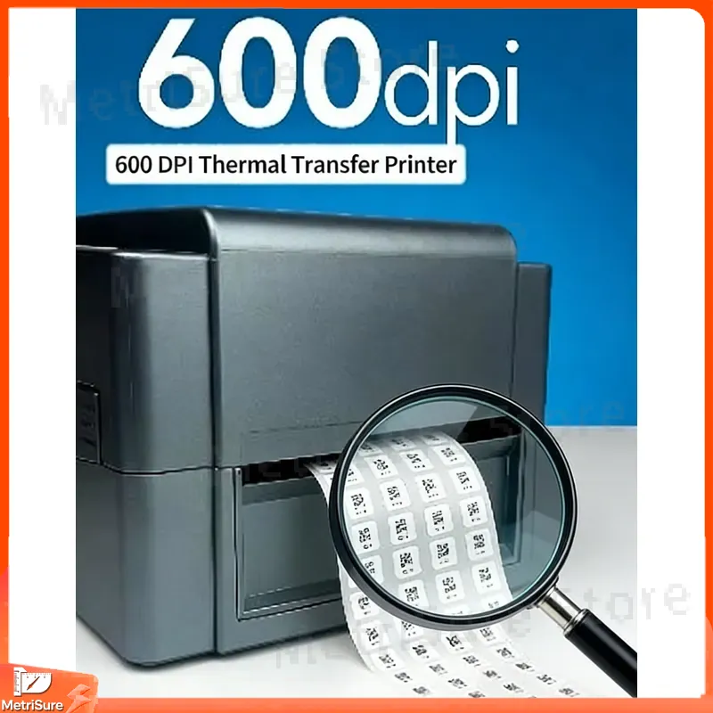 Barcode Label Printer Industrial - Przemysłowa drukarka etykiet termotransferowych 600dpi, drukarka