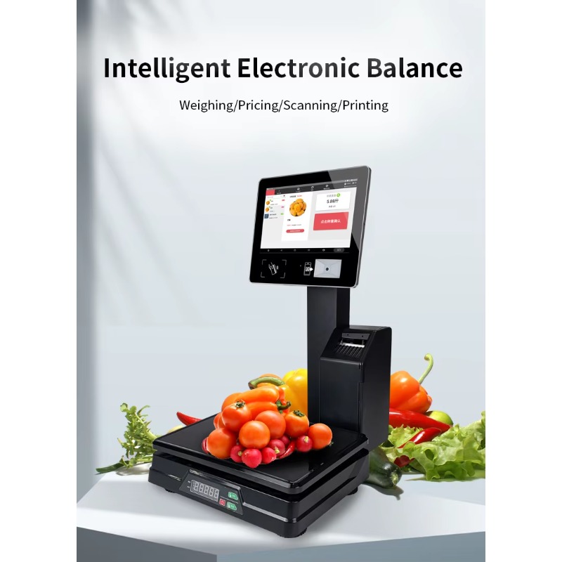 Waga kasowa cyfrowa 15kg 30kg  – Weighing Scale Label Printer recenzja i cena